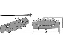 Food mixer knives, left