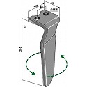 Tine for rotary harrows, left model