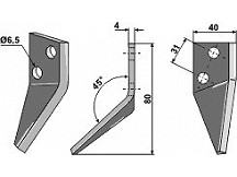 Futtermischwagenmesser, rechts