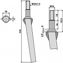 Tine for rotary harrows