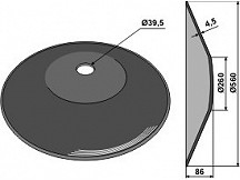 Plain disc Ř560x4,5 - Truncated