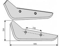 Beet lifter share, left model