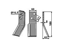 Rotary tine, right model