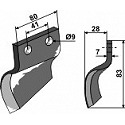 Trencher blade - left model