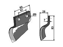 Trencher blade - left model