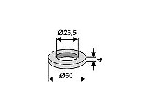 Washer Ř50x4xŘ25,5