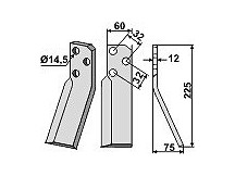 Rotary tine, right model