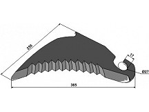 Round baler knife