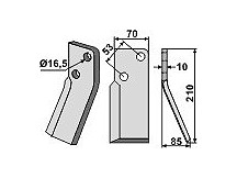 Rotary tine, right model