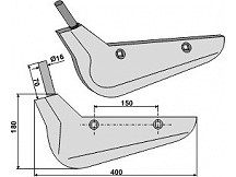 Beet lifter share, left model