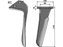 Tine for rotary harrows, right model