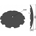 Tárcsalap csipkés négyszögfuratos kivitel 660/7x41-107