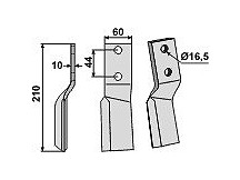 Rotary tine, left model