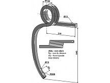 Double coil spring, right