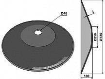 Plain disc Ř610x5 - Truncated