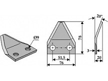 Food mixer knives