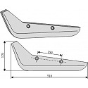 Beet lifter share, left model