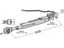 Compl. top-link with tie-rod Ř25,4