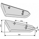 Beet lifter shares, left model