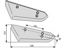 Beet lifter shares, left model