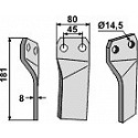 Rotary tine, left model