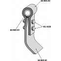 Flail assembled with holder, bush and blade