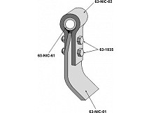 Flail assembled with holder, bush and blade