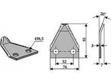 Food mixer knives