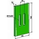 Greenflex plastic scraper for packer rolls