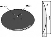 Concave disc for beet lifters