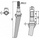 Tine for rotary harrows