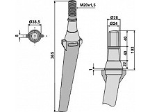 Tine for rotary harrows