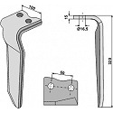 Tine for rotary harrows, left model