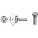 Plough bolt M12 x 1,75 x 35 with hexagon nut