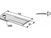 Straw chopper flail blade