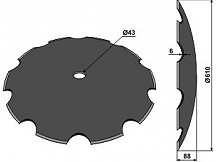 Gezahnte Scheibe 610x6