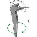 Tine for rotary harrows, right model