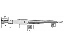 Pointed tine with cone-shaped nut