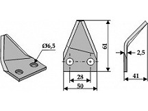 Food mixer knives, left