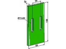 Greenflex plastic scraper for packer rolls