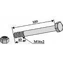 Schraube mit Sicherungsmutter - M16 x 2 - 10.9