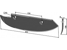 Beet lifter share, left model