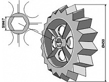 Hullámos gyűrű 450mm