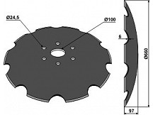 Notched disc - Ř660x6