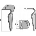 Tines for rotary harrows, left model