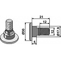 Bolt for rotary mower blades - M12x1,75 - 12.9