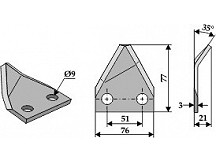 Food mixer knives