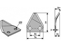 Food mixer knives