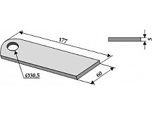 Corn-straw chopper flail blade