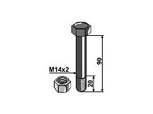 Schraube mit Sicherungsmutter - M14x2 - 12.9